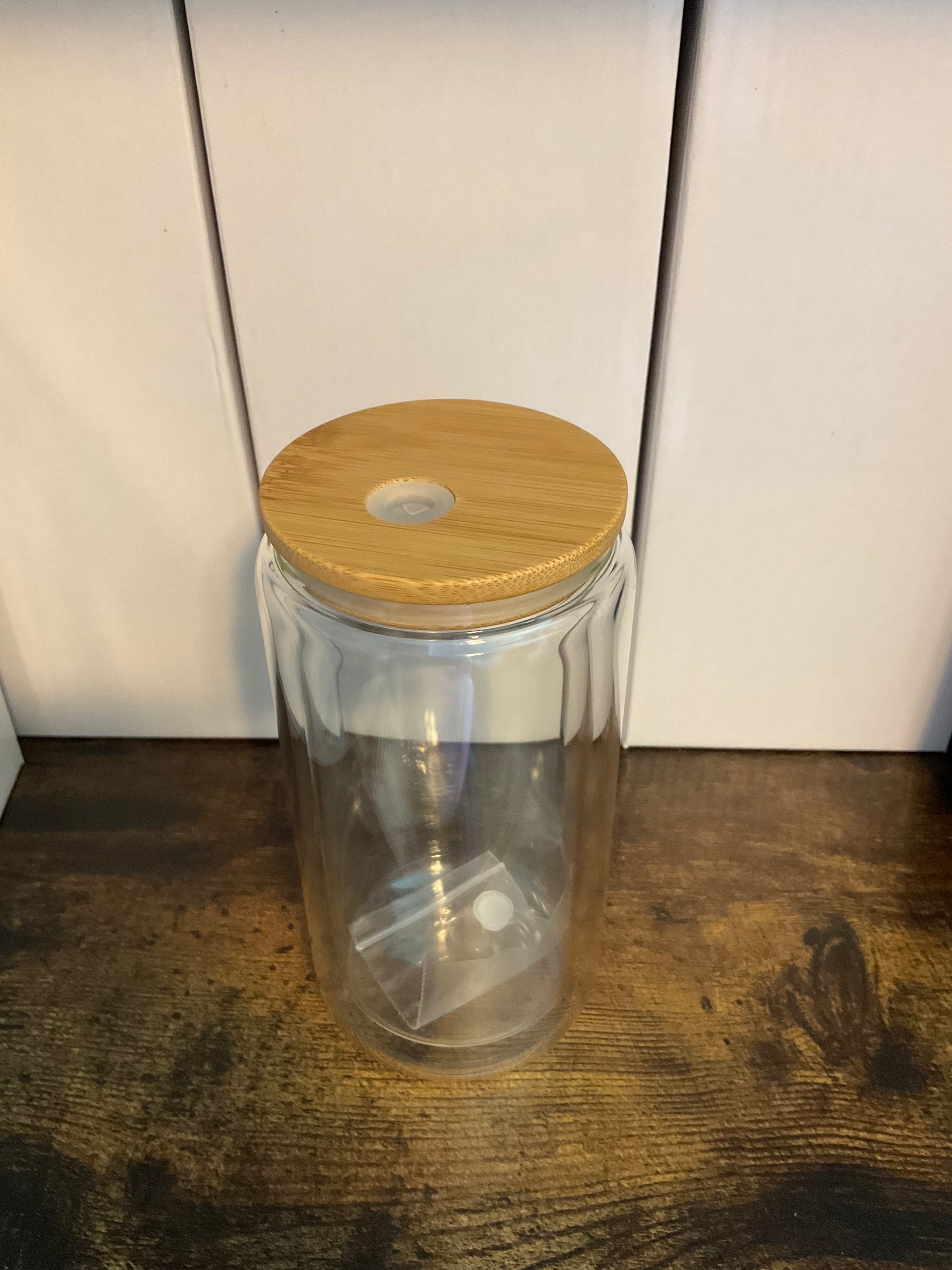 16oz Glass Snow Globe Cup