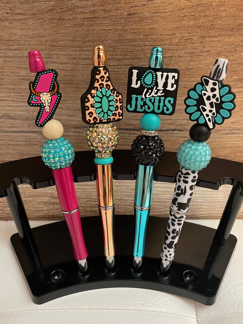 4 Pack Beaded Pen Bundle