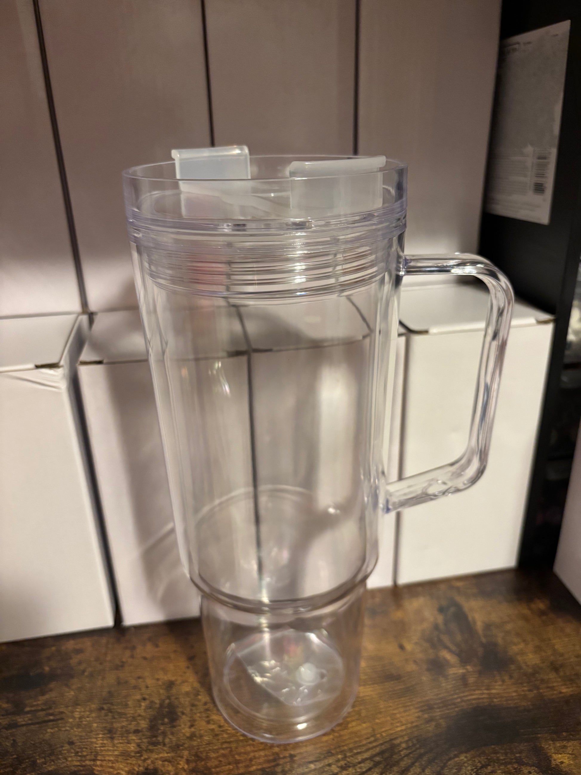 40oz Acrylic Snow Globe Cup